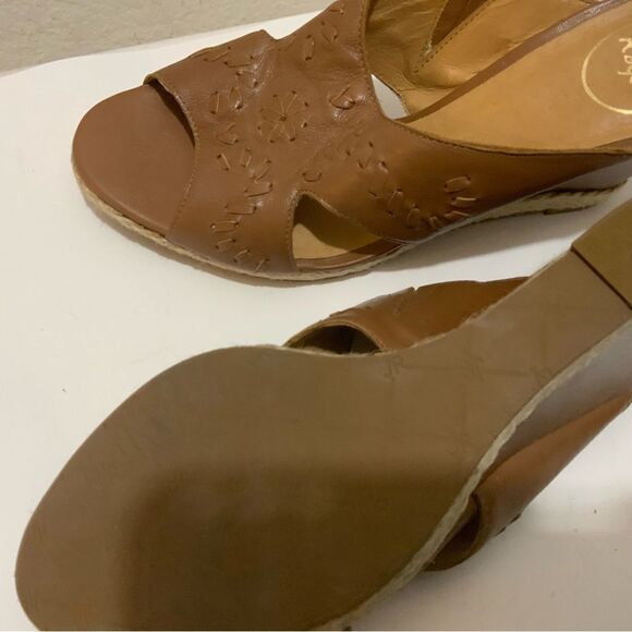 Jack Rodgers sophia leather wedge sandal 10 - Picture 9 of 9